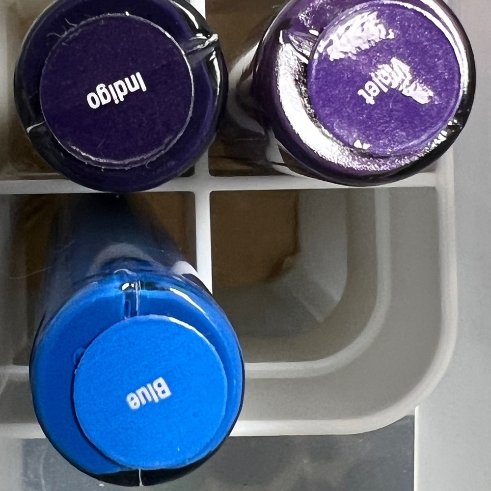 Senegence ShadowSense: Blue, Indigo and Violet, will also put trio in a gift bag